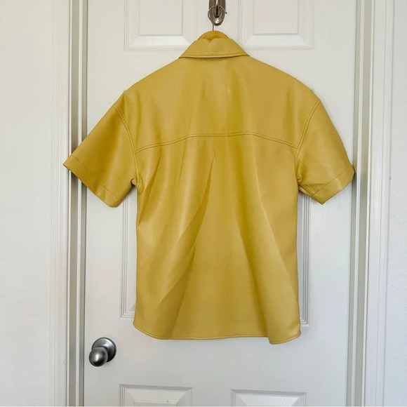 Aritzia Babaton Frances Vegan Leather Button Down Shirt Jacket - Picture 9 of 14